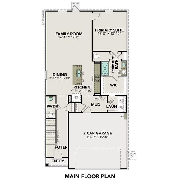 2D floor plan layout of this home in Liberty Estates, Cleveland, TX (Image 6).