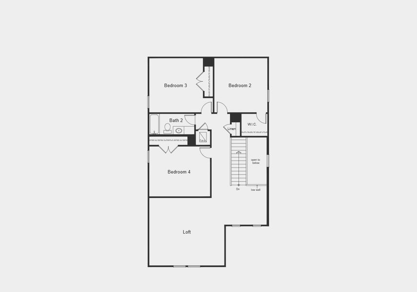 2D floor plan layout for the Plan 2527 by KB Home in Legend Heights, New Braunfels, TX (Image 12). 2D floor plan layout for the Plan 2527 by KB Home in Legend Heights, New Braunfels, TX (Image 12).
