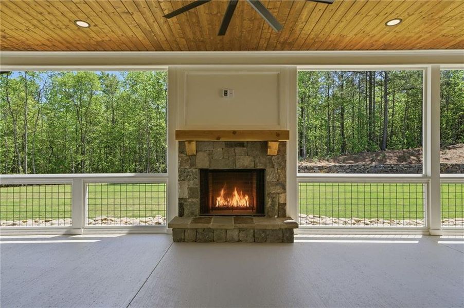 Exterior details and patio area of a home in , White (Image 3).