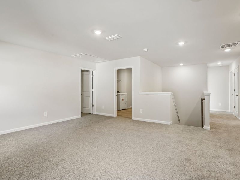 The Johnson Basement floorplan with the Lush White interior package.