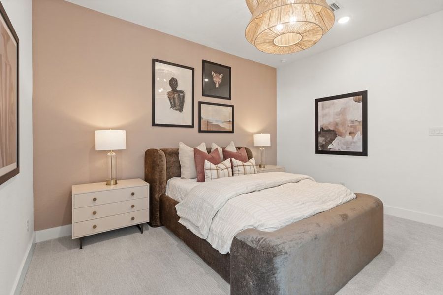 Furnished interior view inside a new home in Legacy Prairie at Katy Court 60', Katy (Image 25).