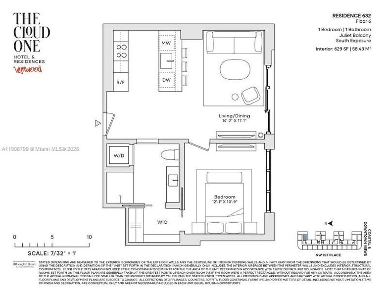 2D floor plan layout of this home in , Miami, FL (Image 3).