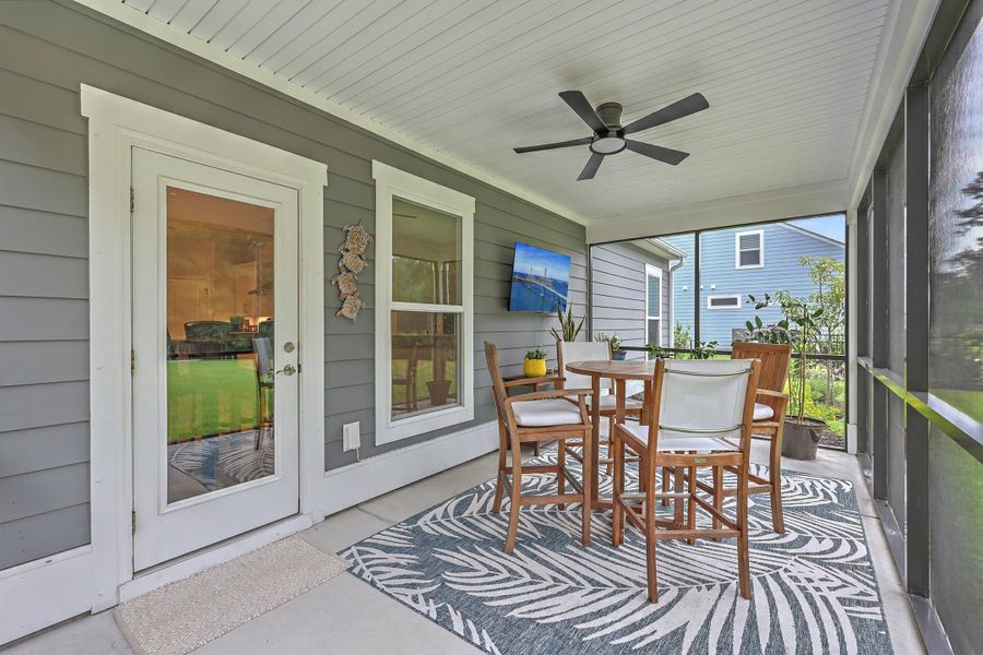 Exterior details and patio area of a home in Sea Island Preserve, Johns Island (Image 3).