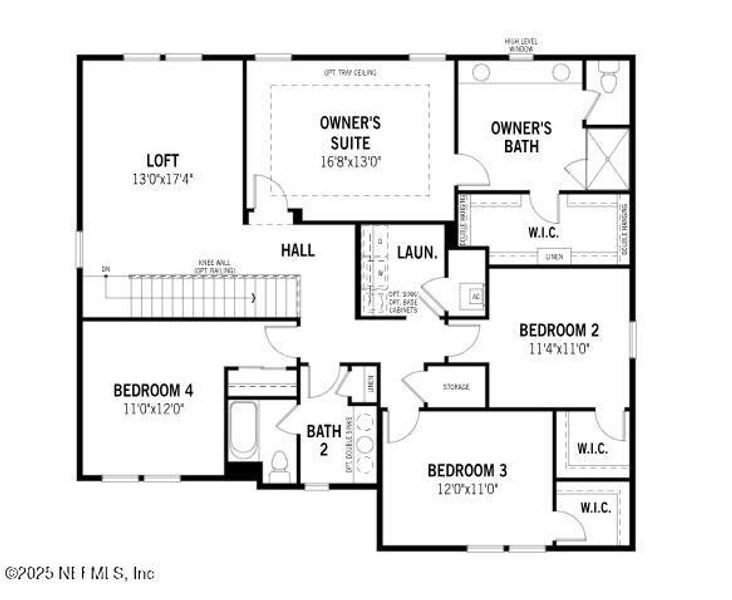 2D floor plan layout of this home in RiverTown - Cove, St. Johns, FL (Image 2).