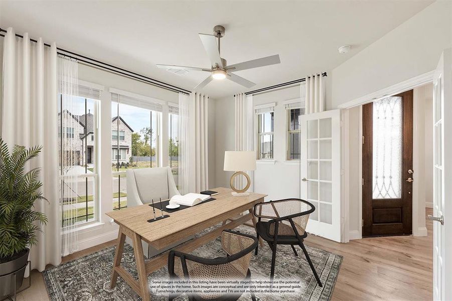 Furnished interior view inside a new home in Union Park Classic 55, Little Elm (Image 9).