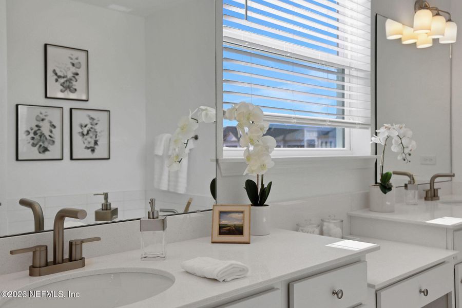 Furnished interior view inside a new home in Seminole Trace, Palm Coast (Image 12).