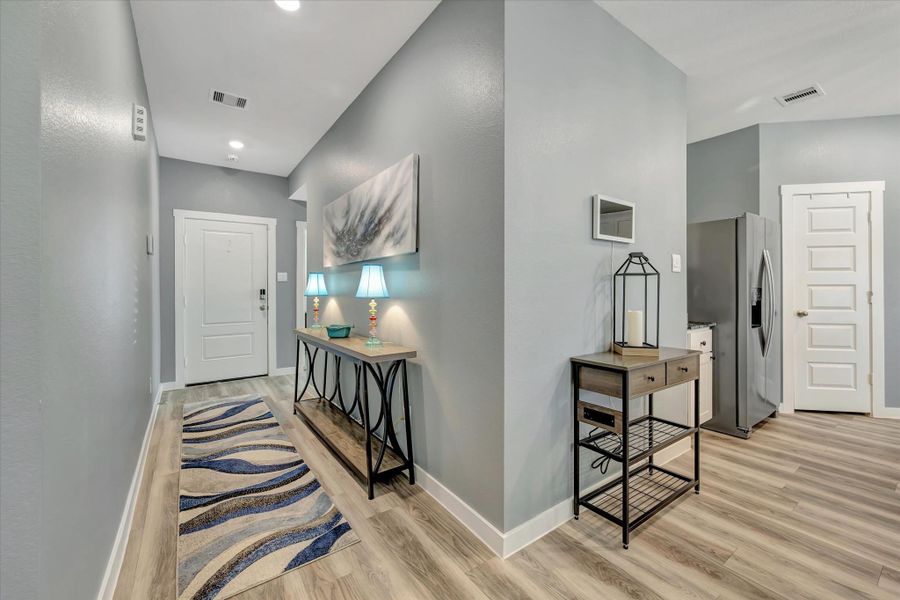 Furnished interior view inside a new home in Central Park, Texas City (Image 8). Furnished interior view inside a new home in Central Park, Texas City (Image 8).