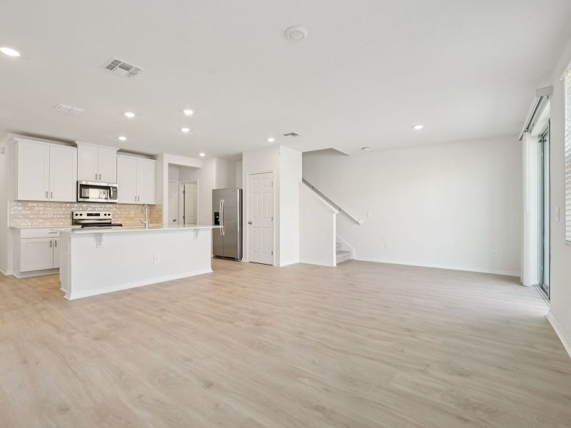 Spacious, unfurnished interior of a new home in The Meadow at Crossprairie Townes, St. Cloud (Image 9). Spacious, unfurnished interior of a new home in The Meadow at Crossprairie Townes, St. Cloud (Image 9).