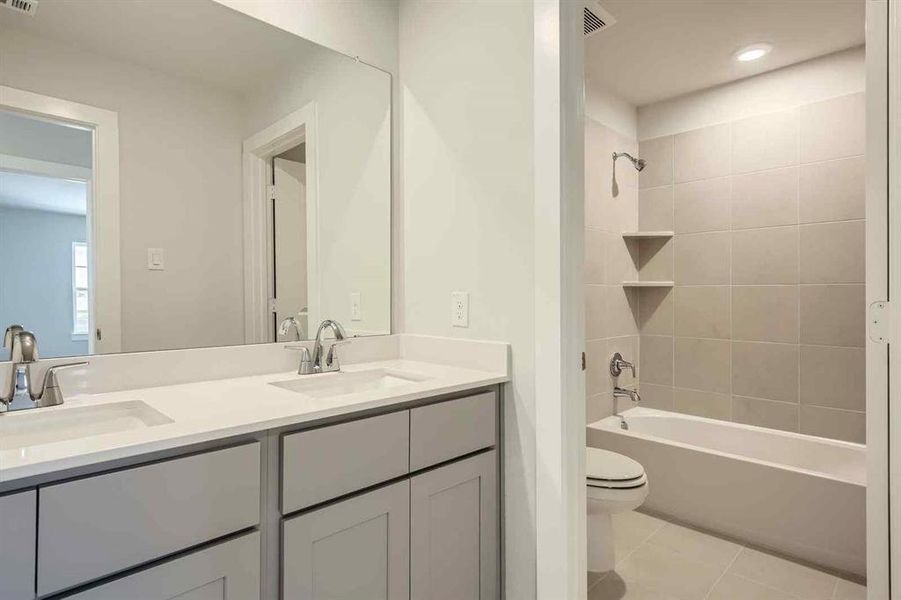 Furnished interior view inside a new home in Prestige Collection at Overland Grove, Forney (Image 4). Furnished interior view inside a new home in Prestige Collection at Overland Grove, Forney (Image 4).