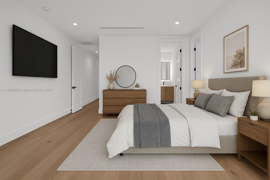 Furnished interior view inside a new home in , Miami (Image 12).