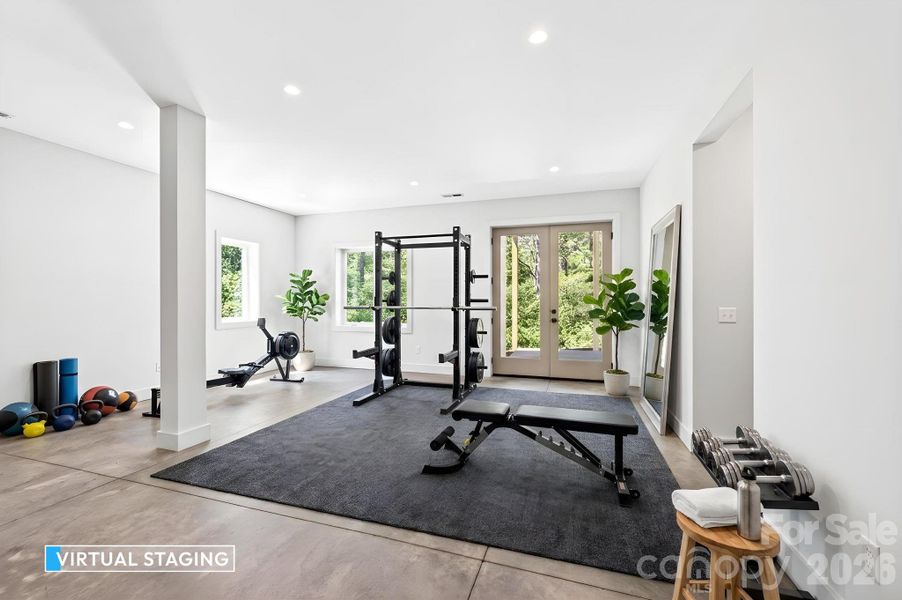 Second Option of Virtually Staged Lower Level