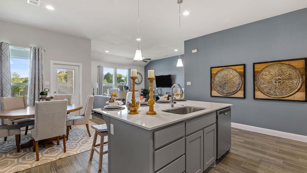 Furnished interior view inside a new home in Eagle Creek, Denton (Image 10). Furnished interior view inside a new home in Eagle Creek, Denton (Image 10).