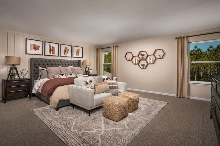 Representative furnished interior of a home built from the 2566 Modeled by KB Home in Copper Ridge, Jacksonville (Image 8). Representative furnished interior of a home built from the 2566 Modeled by KB Home in Copper Ridge, Jacksonville (Image 8).