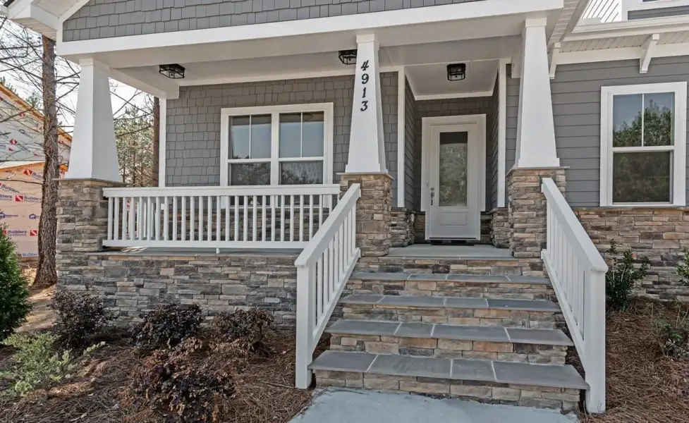 Representative exterior details of a home built from the Muirfield by Greybrook Homes in Shepherds Trace, Clover (Image 31).