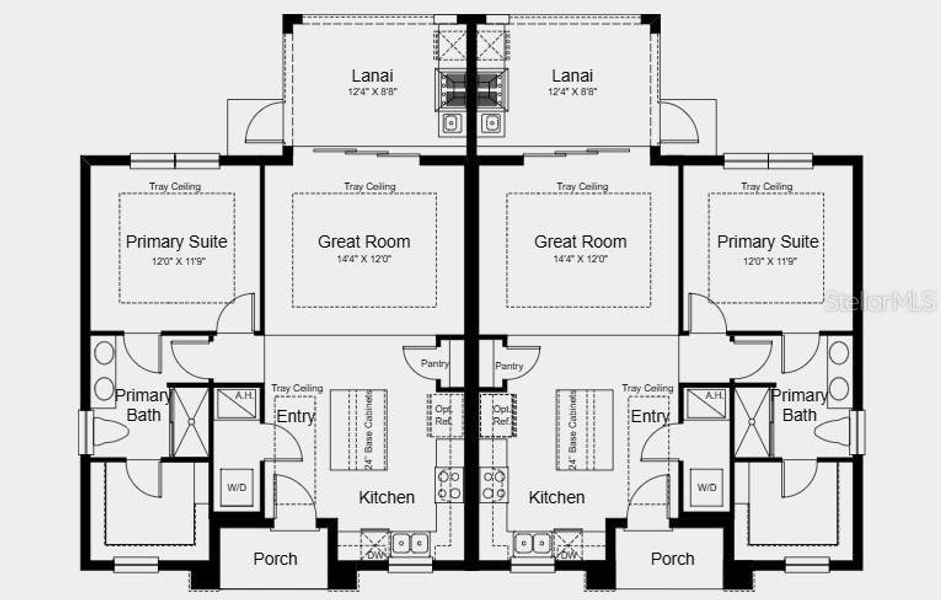 2D floor plan layout of this home in Esplanade at Azario Lakewood Ranch, Bradenton, FL (Image 2).