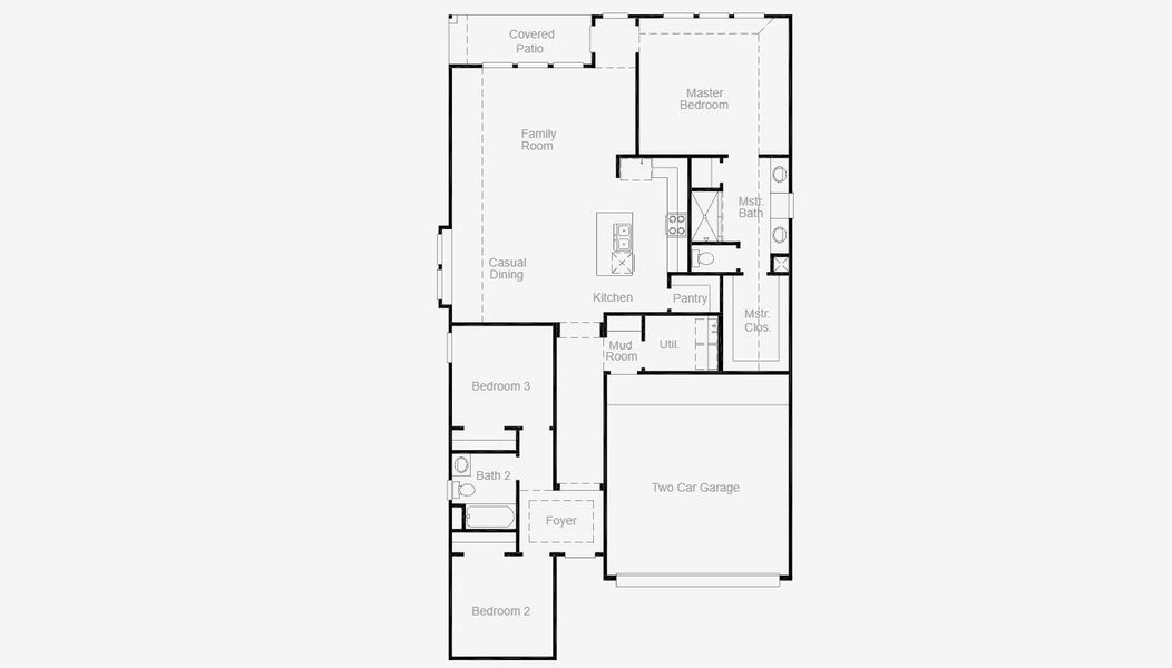 2D floor plan layout of this home in Hulen Trails 50', Crowley, TX (Image 2). 2D floor plan layout of this home in Hulen Trails 50', Crowley, TX (Image 2).