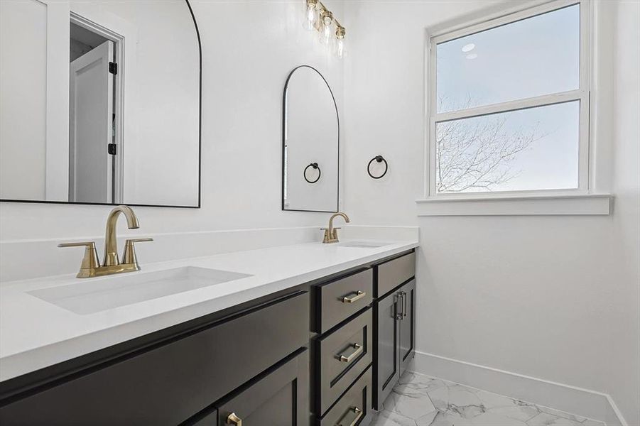 Bathroom featuring vanity