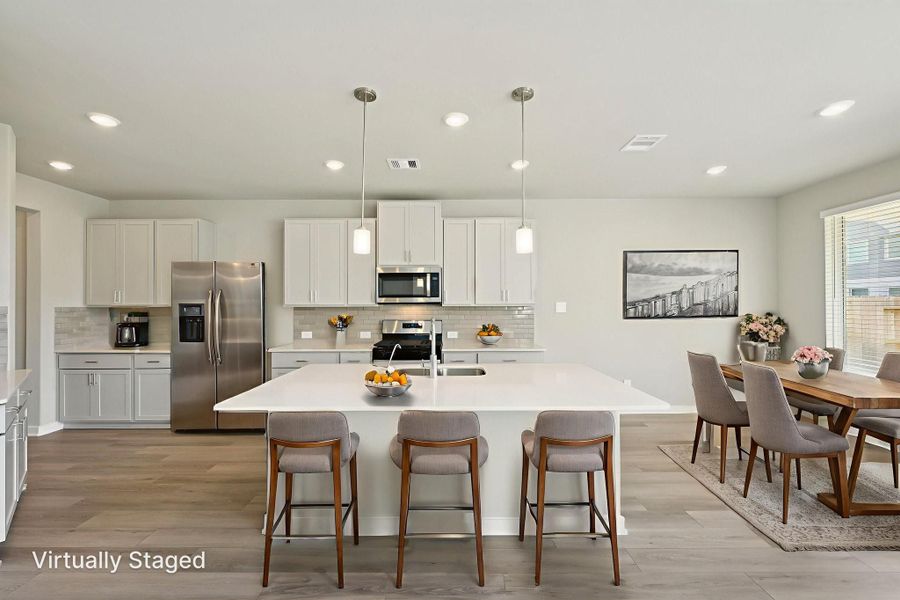 Photo is not of the actual home, but is an inspirational photo of builder’s model home and may depict options, furnishings, and/or decorator features that are not included