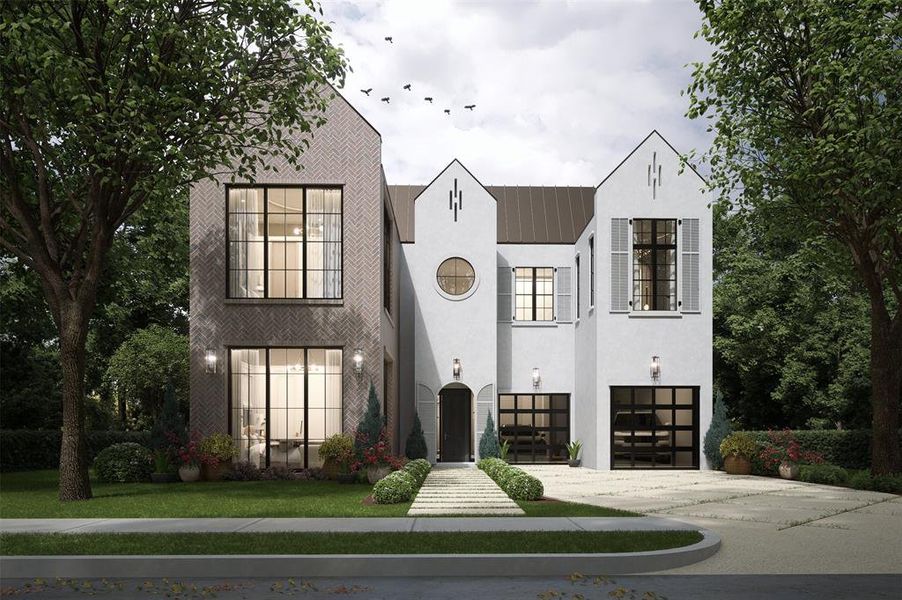 Front exterior of a new home in , Dallas, TX, highlighting curb appeal (Image 20).