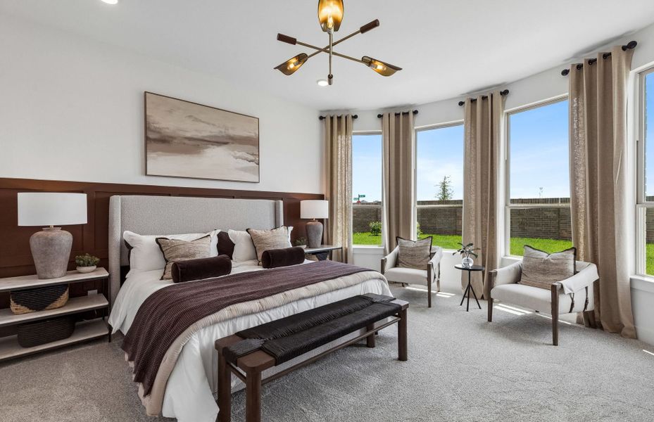 Representative furnished interior of a home built from the Iredell by Pulte Homes in Katy Court, Katy (Image 20).