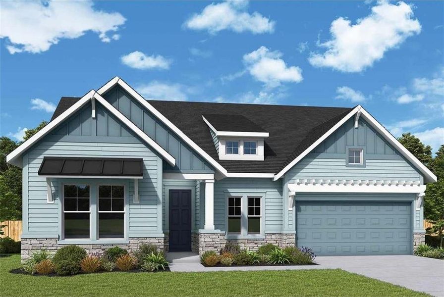 Front exterior of a new home in , Gainesville, GA, highlighting curb appeal (Image 1). Front exterior of a new home in , Gainesville, GA, highlighting curb appeal (Image 1).