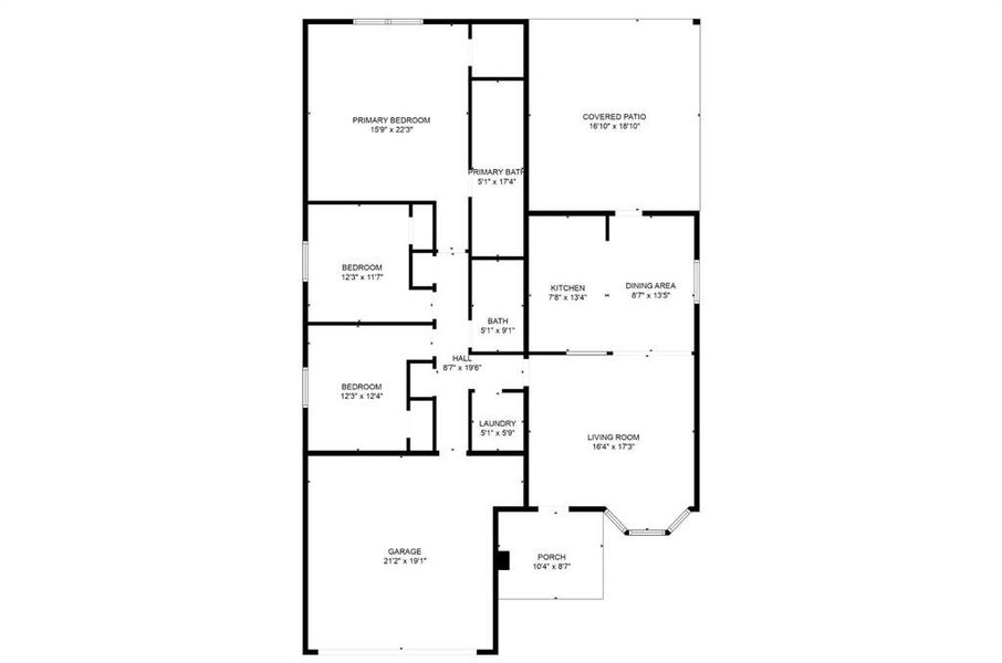 Spacious rooms with architectural details throughout