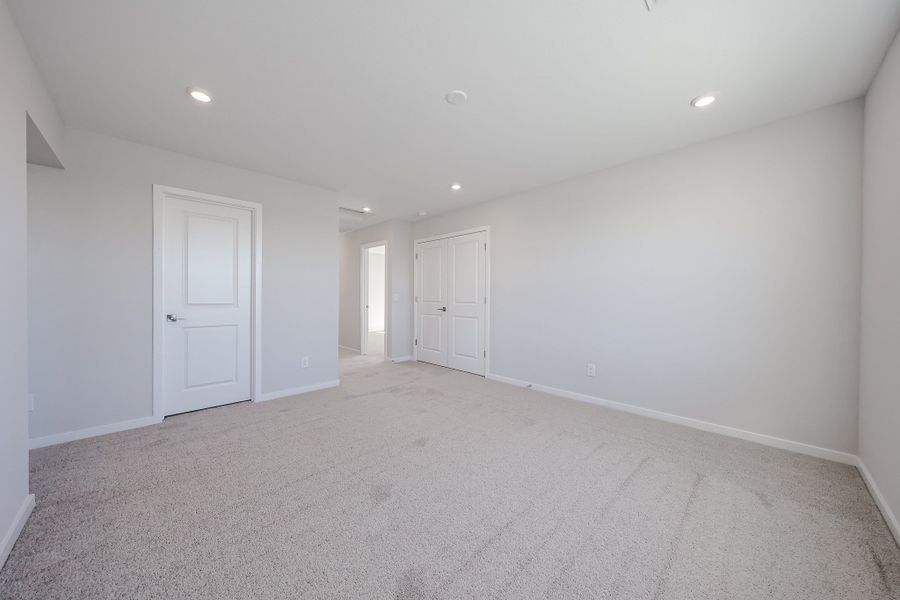 A room with white doors. A room with white doors.