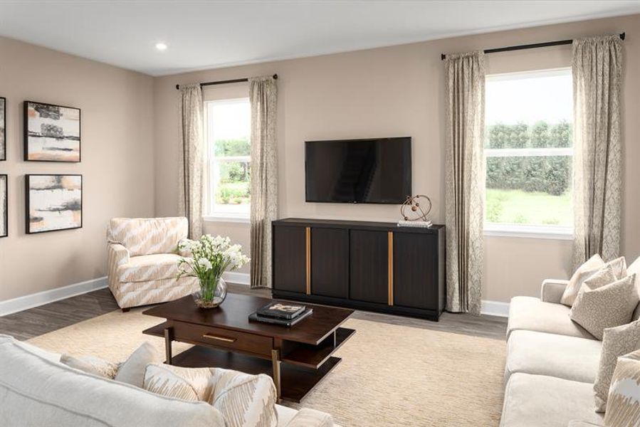 Representative furnished interior of a home built from the Rochelle by Ryan Homes in Lake Nellie Crossing, Clermont (Image 11).