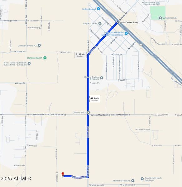 Driving Directions Map 22009 W Montgomer
