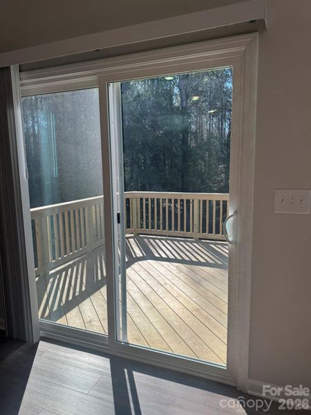 Sliding glass door to deck Sliding glass door to deck