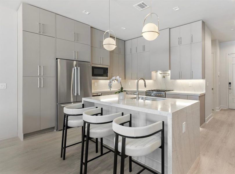 Furnished interior view inside a new home in , Dallas (Image 13).