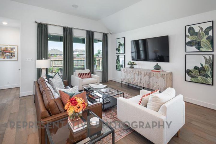 Furnished interior view inside a new home in Gateway Village - The Reserve: 50ft. lots, Denison (Image 27). Furnished interior view inside a new home in Gateway Village - The Reserve: 50ft. lots, Denison (Image 27).