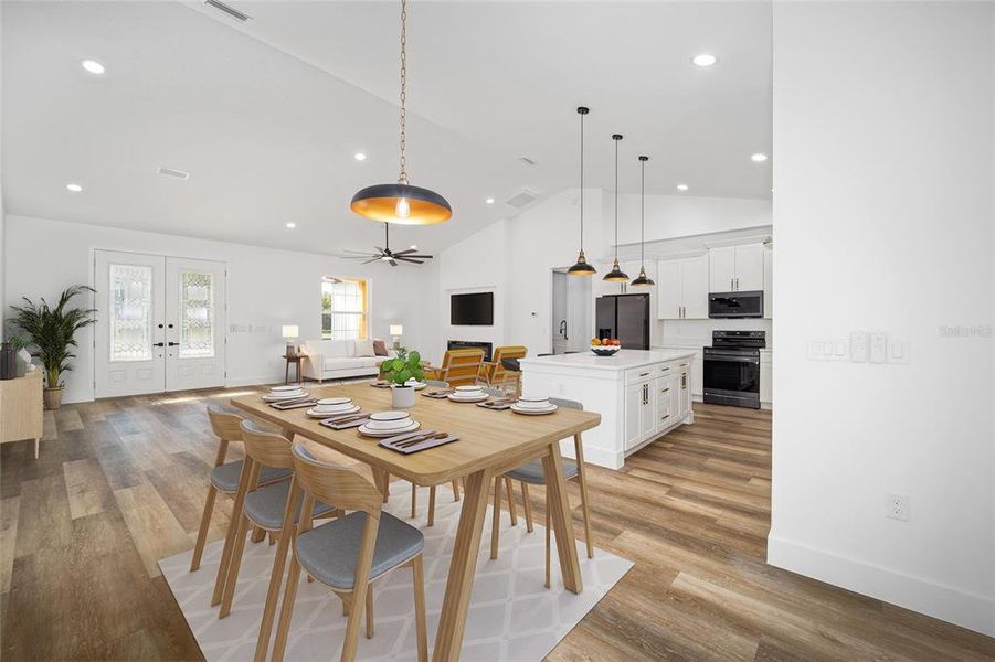 Furnished interior view inside a new home in , Dunnellon (Image 17).