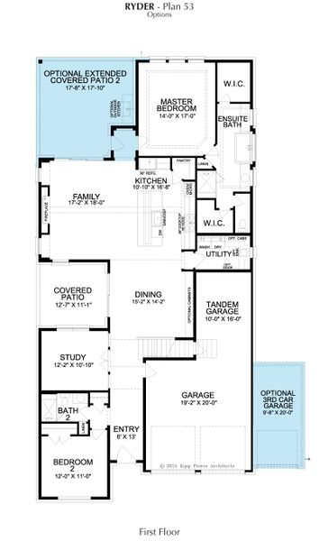 2D floor plan layout for the Ryder by Landon Homes in Fields - Brookside North, Frisco, TX (Image 5). 2D floor plan layout for the Ryder by Landon Homes in Fields - Brookside North, Frisco, TX (Image 5).