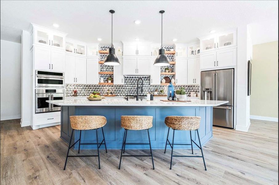 Kitchen photo courtesy of David Weekley Homes