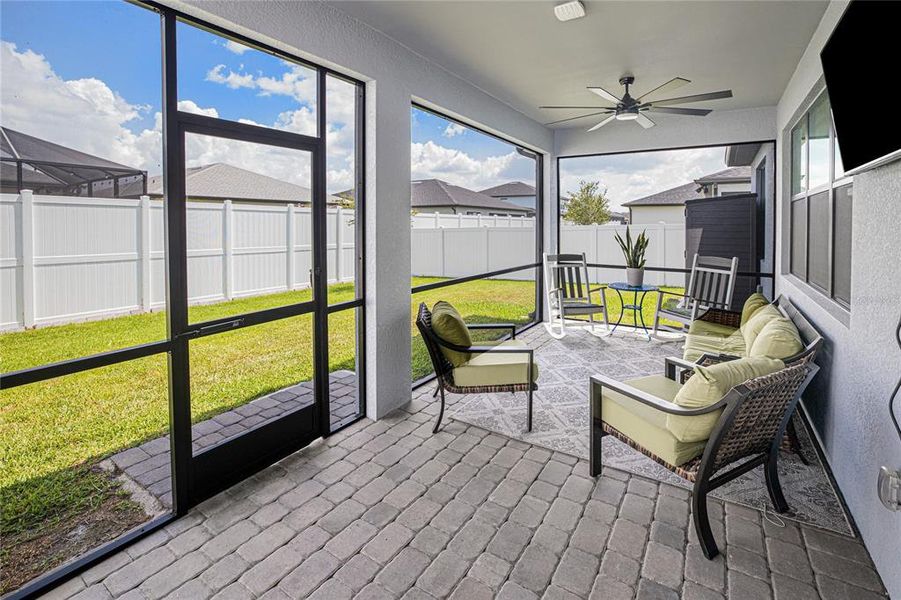 Exterior details and patio area of a home in , North Port (Image 26).
