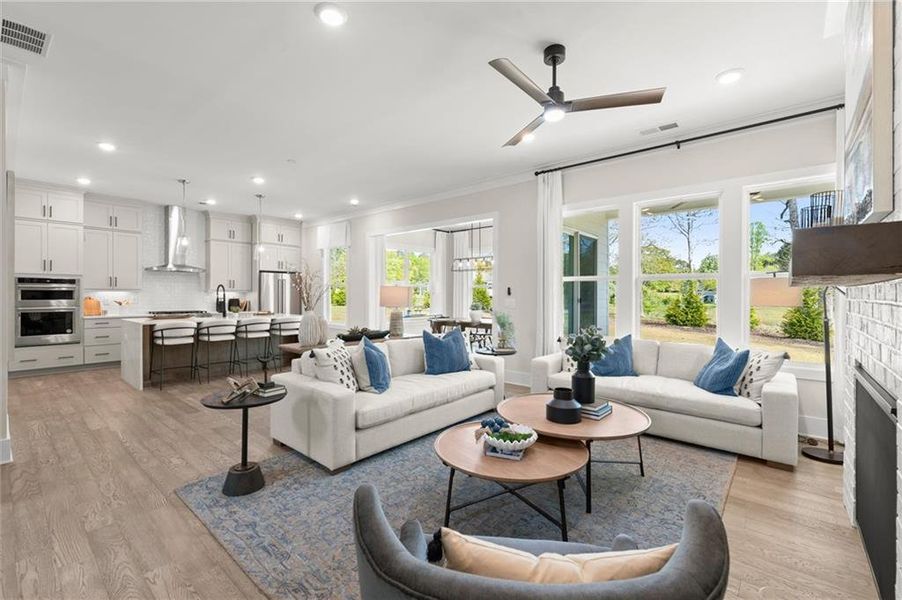 Furnished interior view inside a new home in Hillgrove Preserve, Powder Springs (Image 35).