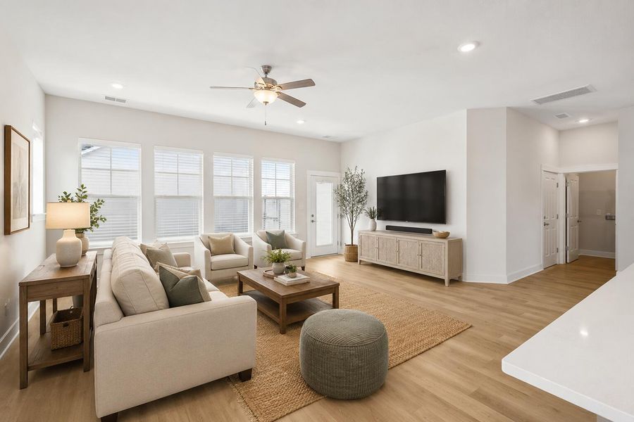 Furnished interior view inside a new home in Nexton – Midtown – The Garden Collection, Summerville (Image 11). Furnished interior view inside a new home in Nexton – Midtown – The Garden Collection, Summerville (Image 11).