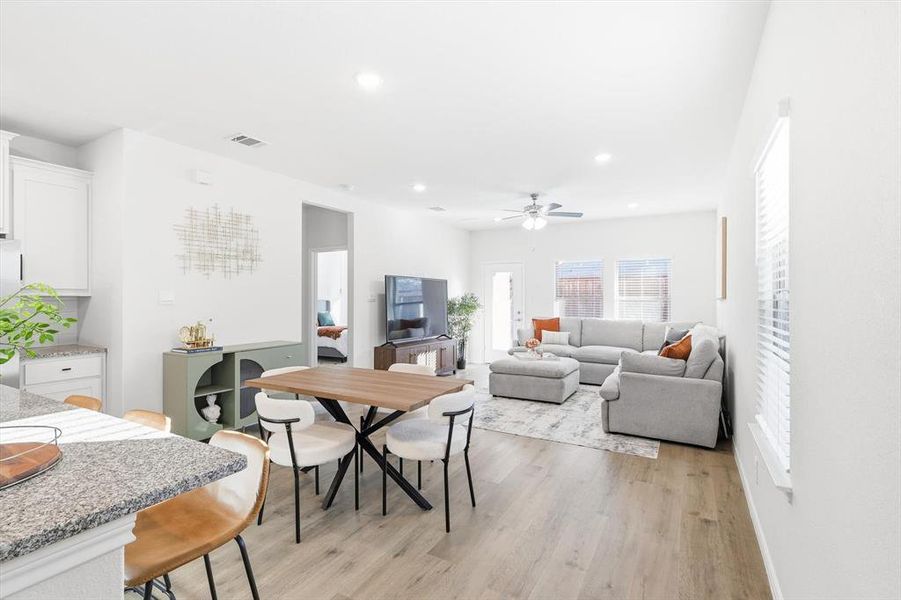 Furnished interior view inside a new home in Spiritas Ranch, Little Elm (Image 29). Furnished interior view inside a new home in Spiritas Ranch, Little Elm (Image 29).