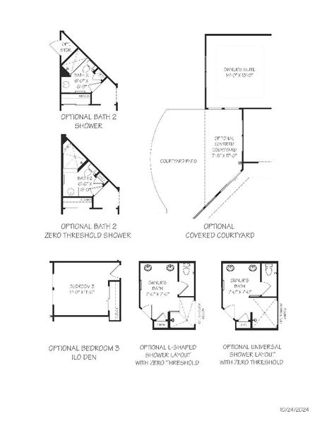 2D floor plan layout of this home in The Courtyards on Robinson Church, Harrisburg, NC (Image 6).