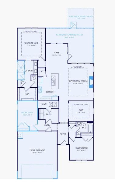 2D floor plan layout of this home in Del Webb at Lake Oconee, Greensboro, GA (Image 3). 2D floor plan layout of this home in Del Webb at Lake Oconee, Greensboro, GA (Image 3).