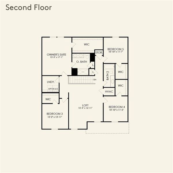 2D floor plan layout of this home in Avery Ridge, Gainesville, GA (Image 3).