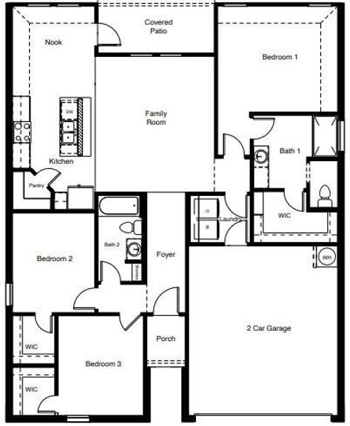 D.R. Horton's Bellvue floorpllan - All Home and community information, including pricing, included features, terms, availability and amenities, are subject to change at any time without notice or obligation. All Drawings, pictures, photographs, video, square footages, floor plans, elevations, features, colors and sizes are approximate for illustration purposes only and will vary from the homes as built.