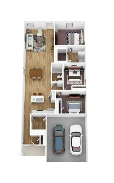 2D floor plan layout of this home in Silverthorne, Conroe, TX (Image 3).