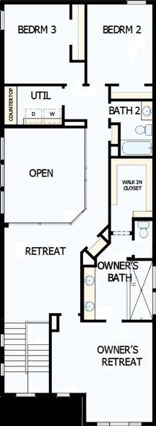 2D floor plan layout of this home in Talia – Cottage Series, Mesquite, TX (Image 4). 2D floor plan layout of this home in Talia – Cottage Series, Mesquite, TX (Image 4).