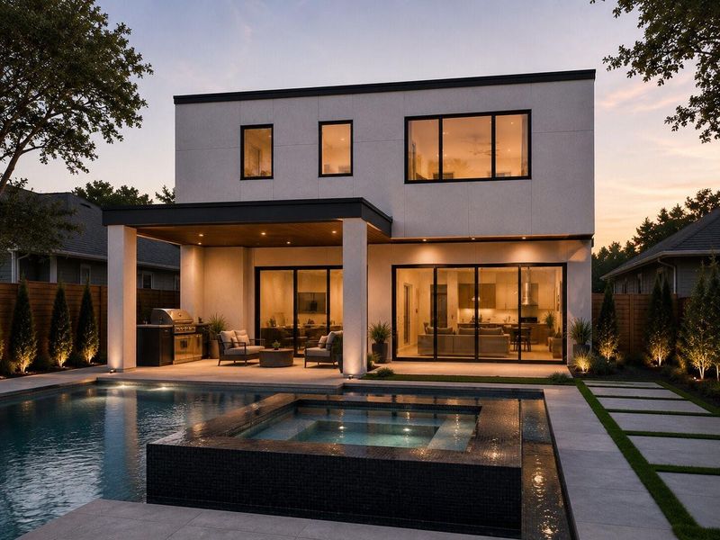 Exterior details and patio area of a home in , Houston (Image 8). Exterior details and patio area of a home in , Houston (Image 8).