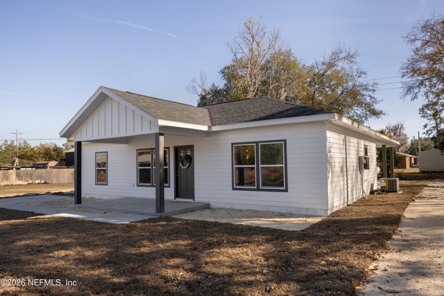 Exterior details and patio area of a home in , Lake Butler (Image 3). Exterior details and patio area of a home in , Lake Butler (Image 3).