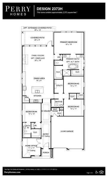 Floor Plan for 2373H