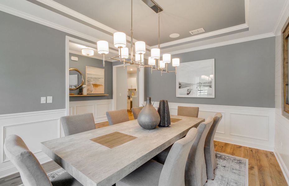 Beautiful, large formal Dining Room nestled off the Foyer.