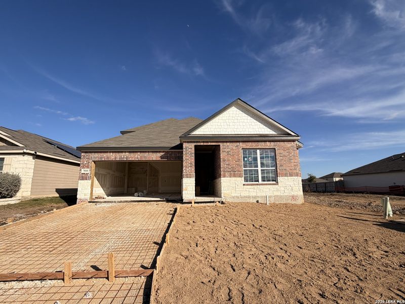 In-progress construction of a new home in Cinco Lakes, San Antonio, TX (Image 26).